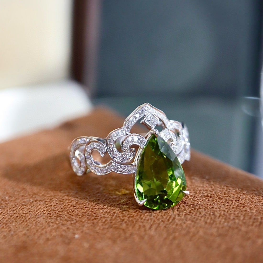 14k Gold 3.99 Ctw Natural Tourmaline & Diamond Pendant( Without Chain ) - 3