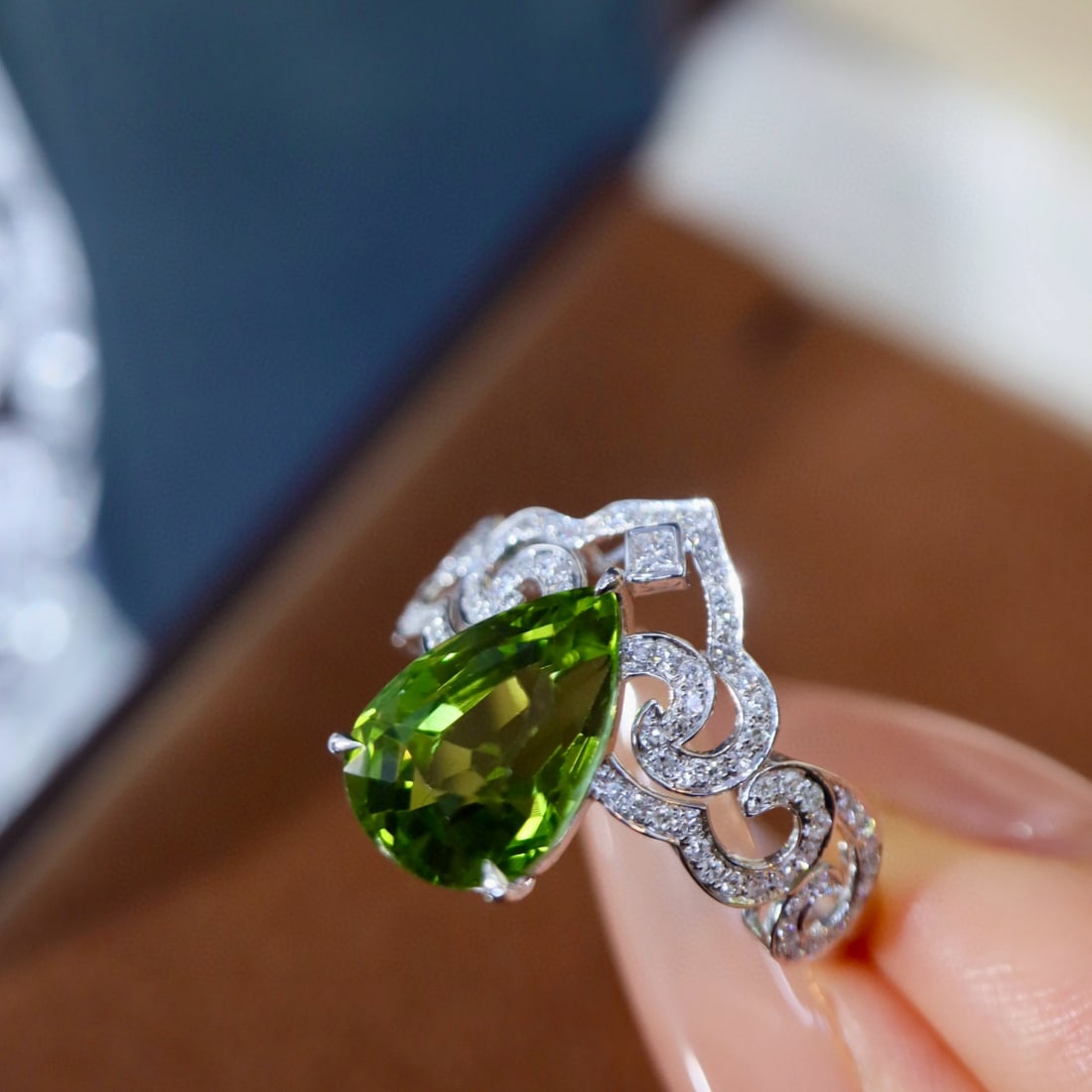 14k Gold 3.99 Ctw Natural Tourmaline & Diamond Pendant( Without Chain ) - 6