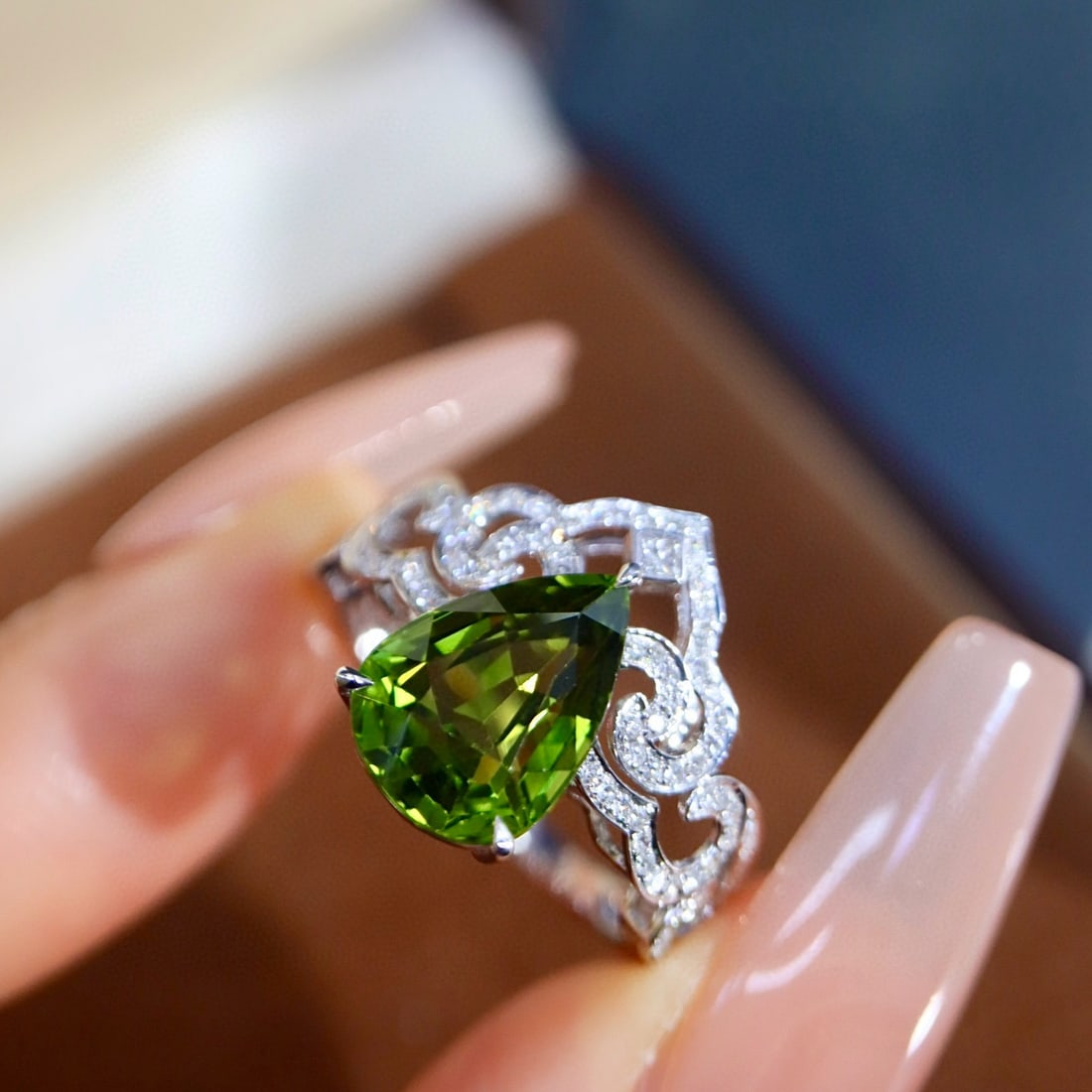 14k Gold 3.99 Ctw Natural Tourmaline & Diamond Pendant( Without Chain ) - 8