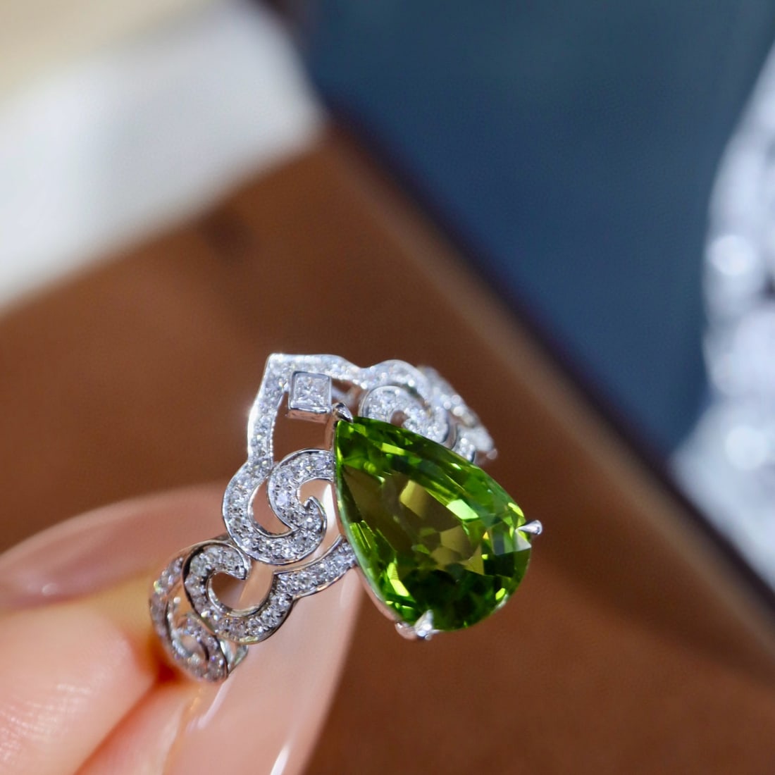 14k Gold 3.99 Ctw Natural Tourmaline & Diamond Pendant( Without Chain ) - 9