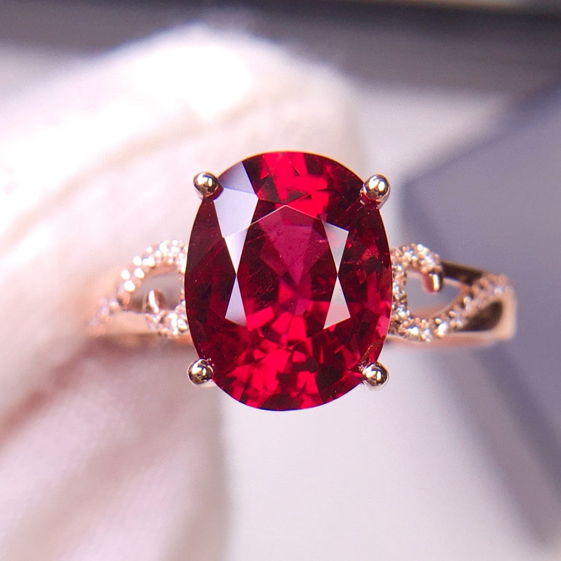 14k Gold 3.35 Ct Natural Tourmaline & Diamond Ring - 3