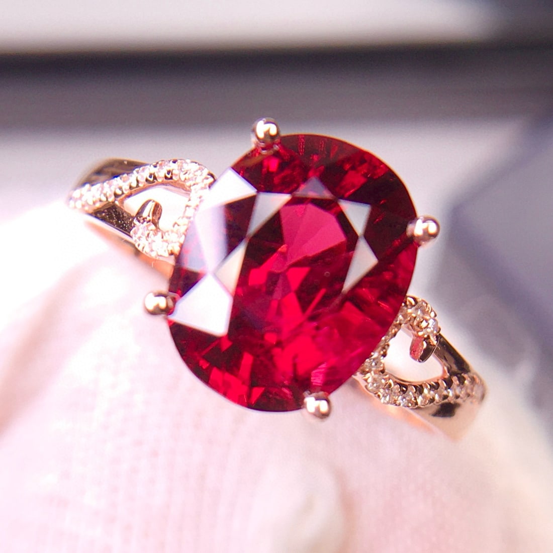 14k Gold 3.35 Ct Natural Tourmaline & Diamond Ring - 5