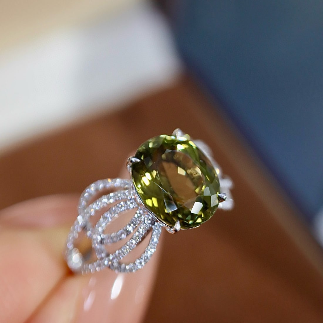 14k Gold 3.36 Ctw Natural Tourmaline & Diamond Ring - 3