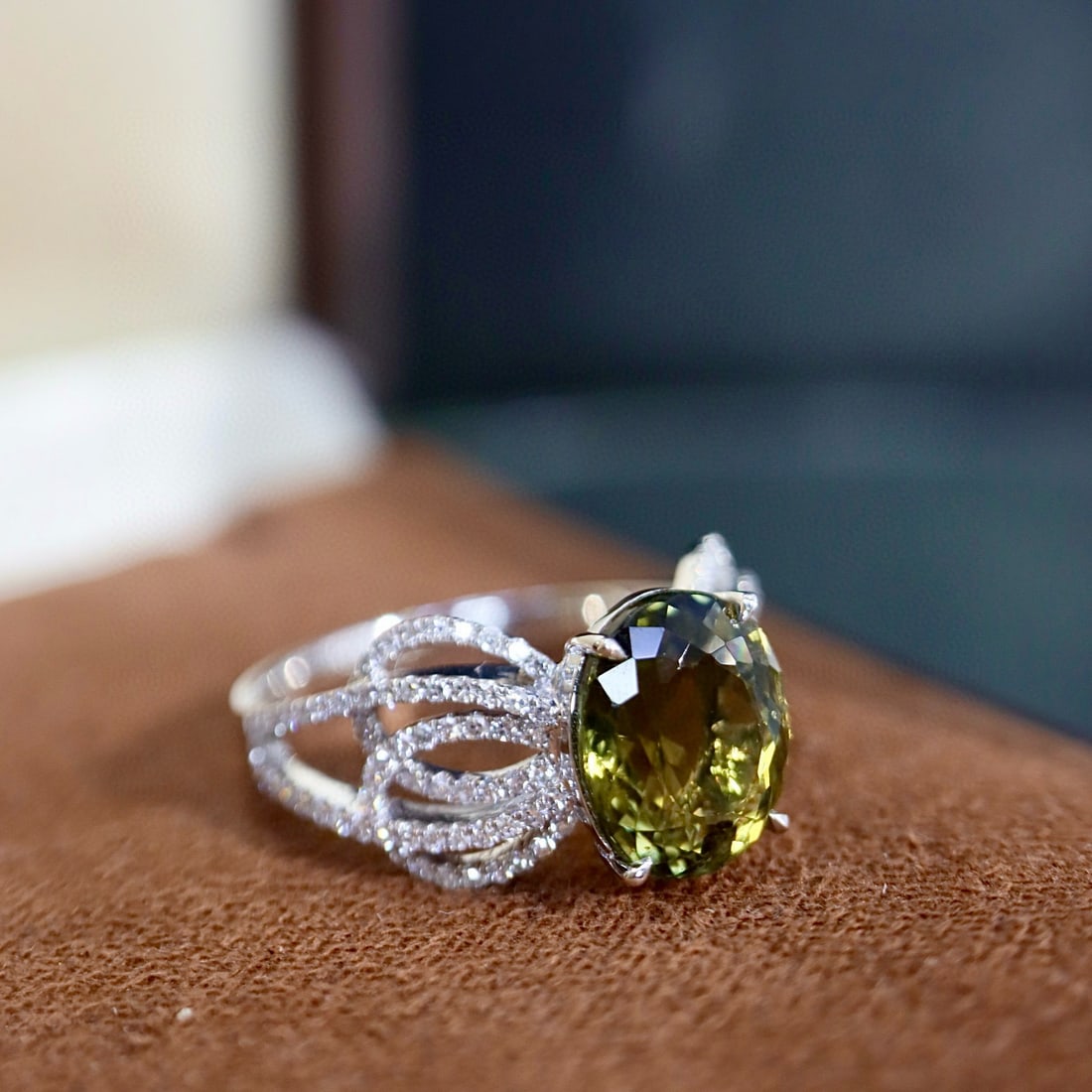 14k Gold 3.36 Ctw Natural Tourmaline & Diamond Ring - 6