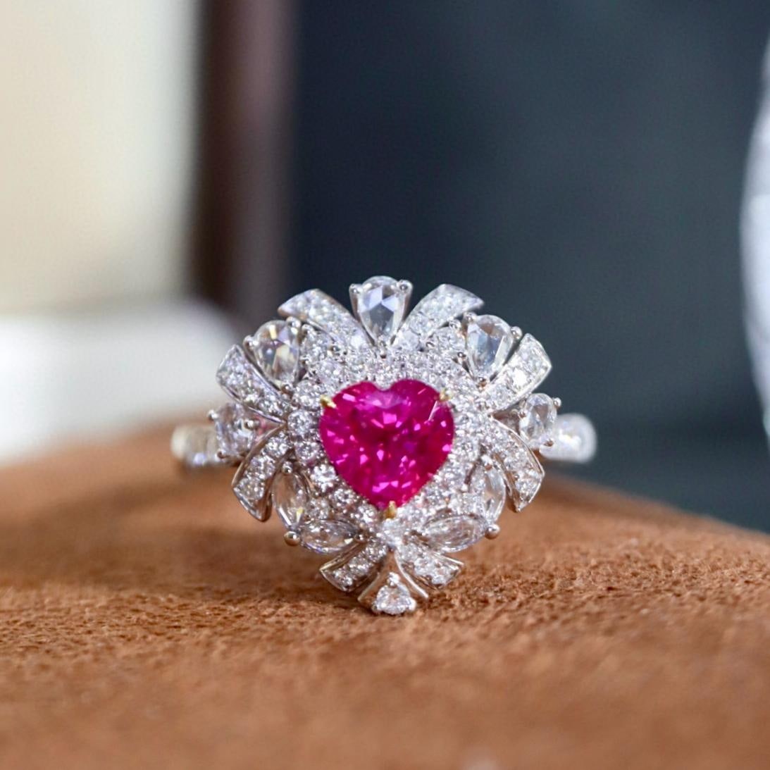 14k Gold 1.26 Ctw Natural Ruby & Diamond Ring (1 of 9)