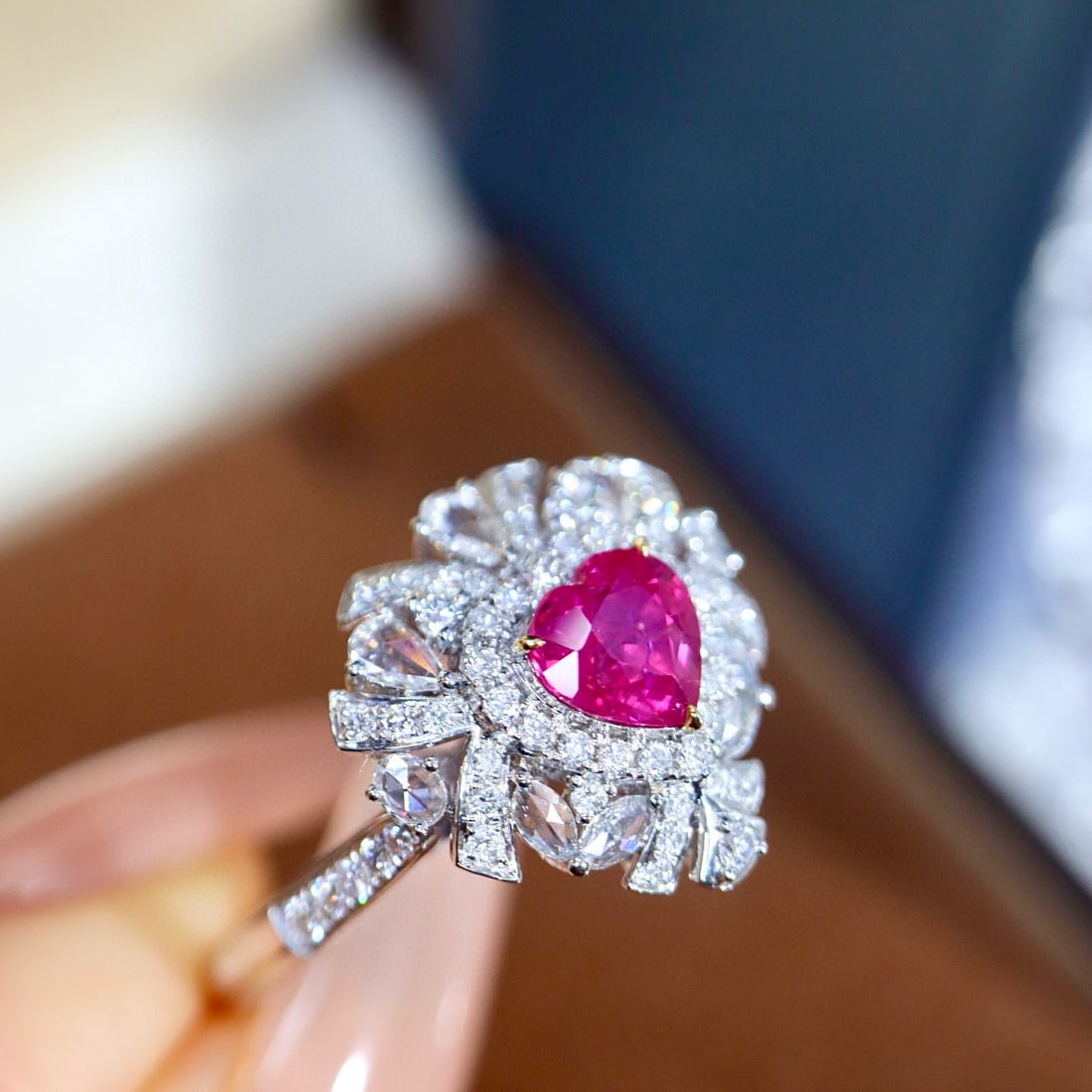 14k Gold 1.26 Ctw Natural Ruby & Diamond Ring - 7