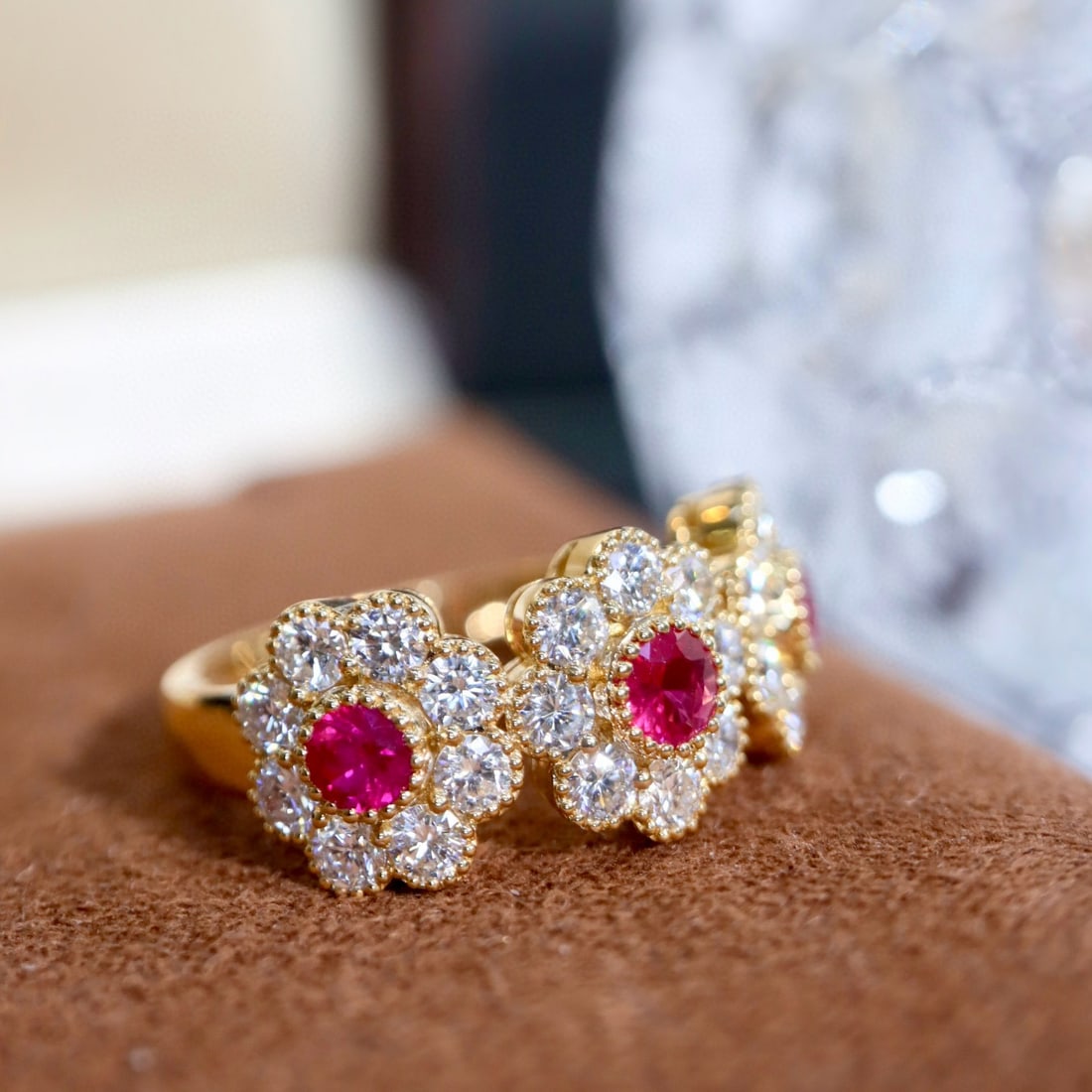 14k Gold 1.75 Ctw Natural Ruby & Diamond Ring - 2