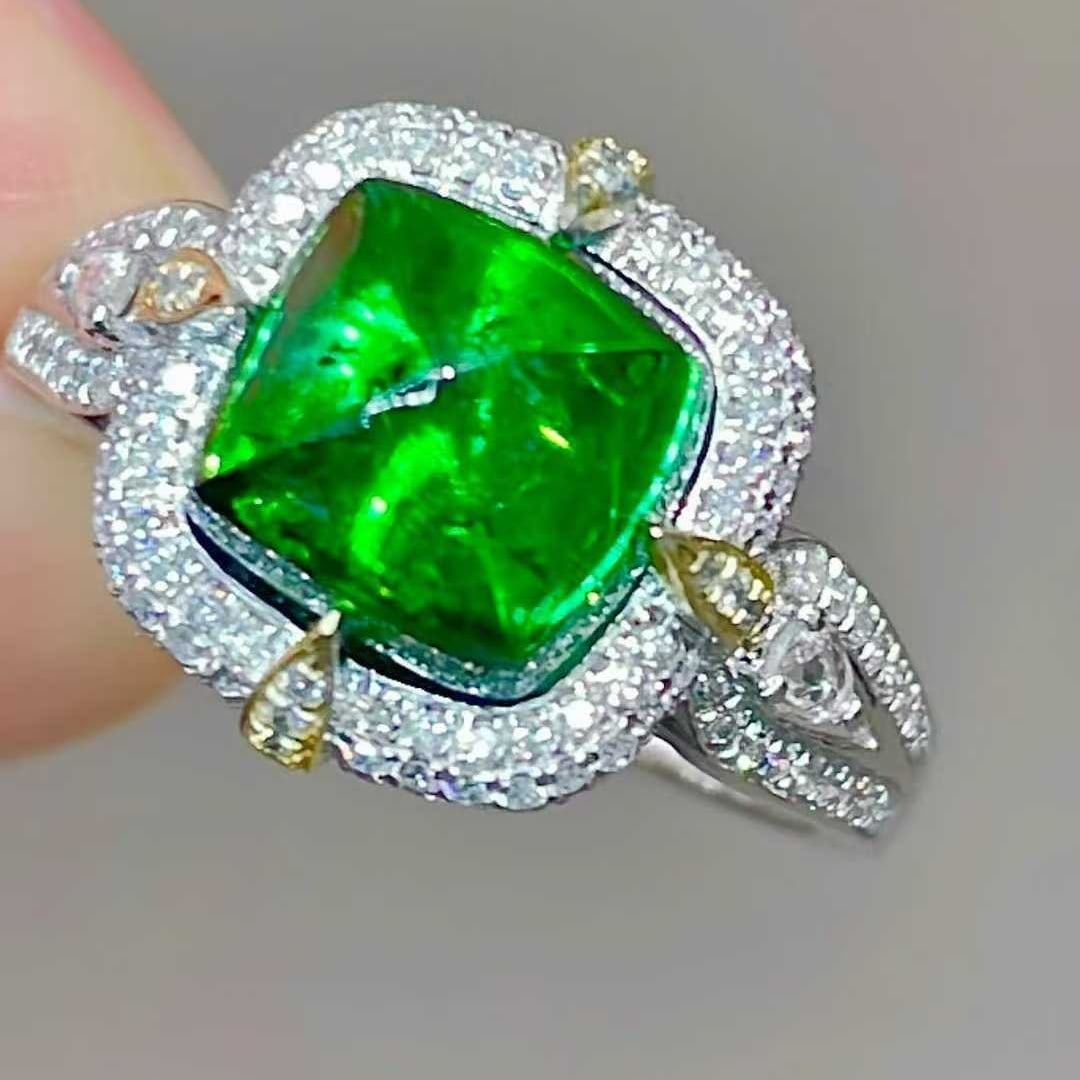 14k Gold 4.45 Ctw Natural Tourmaline & Diamond Ring - 3