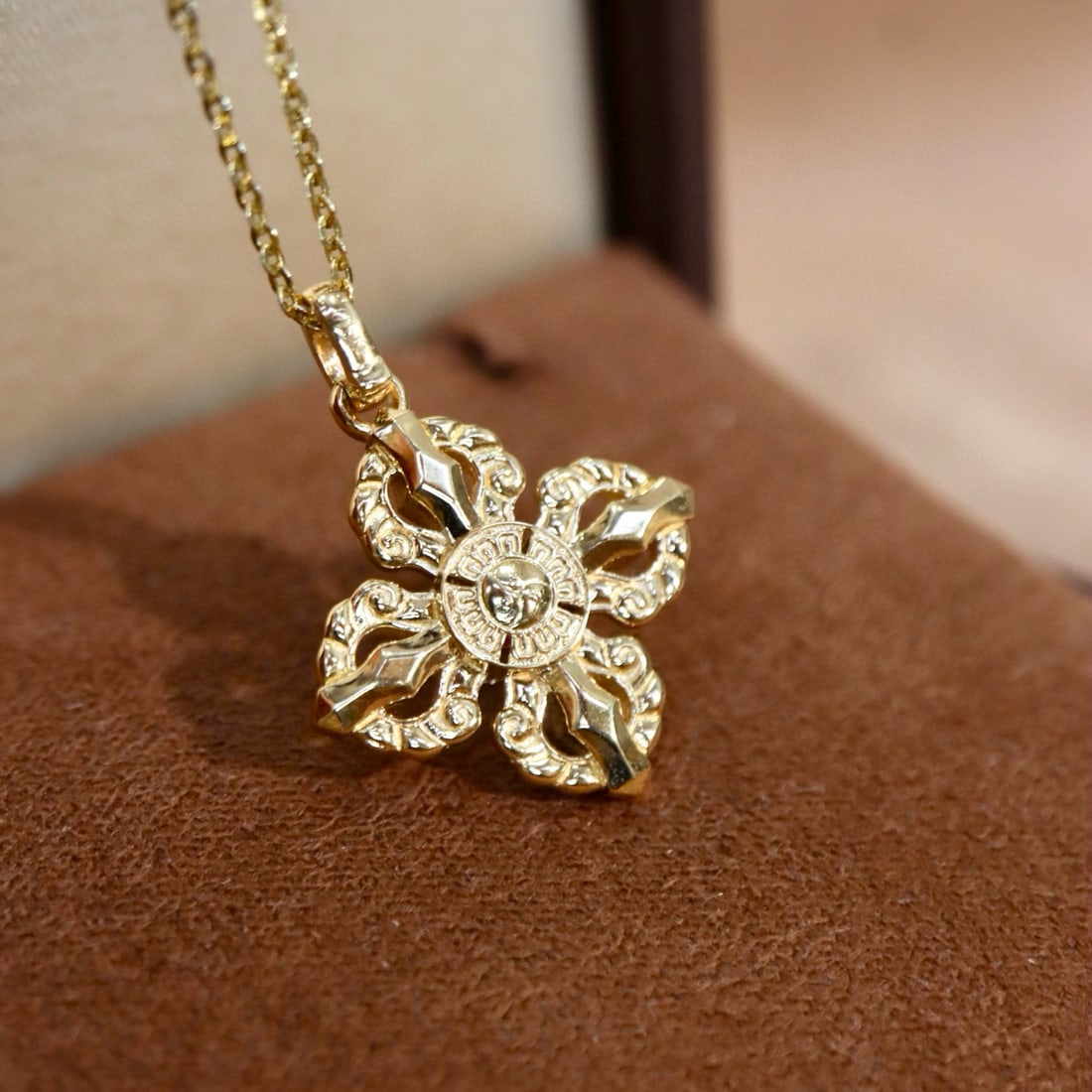 14k Gold 0.31 Ctw Natural Ruby & Diamond Pendant( Without Chain ) - 7