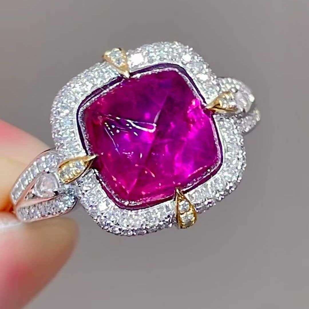 14k Gold 4.25 Ctw Natural Tourmaline & Diamond Ring - 2