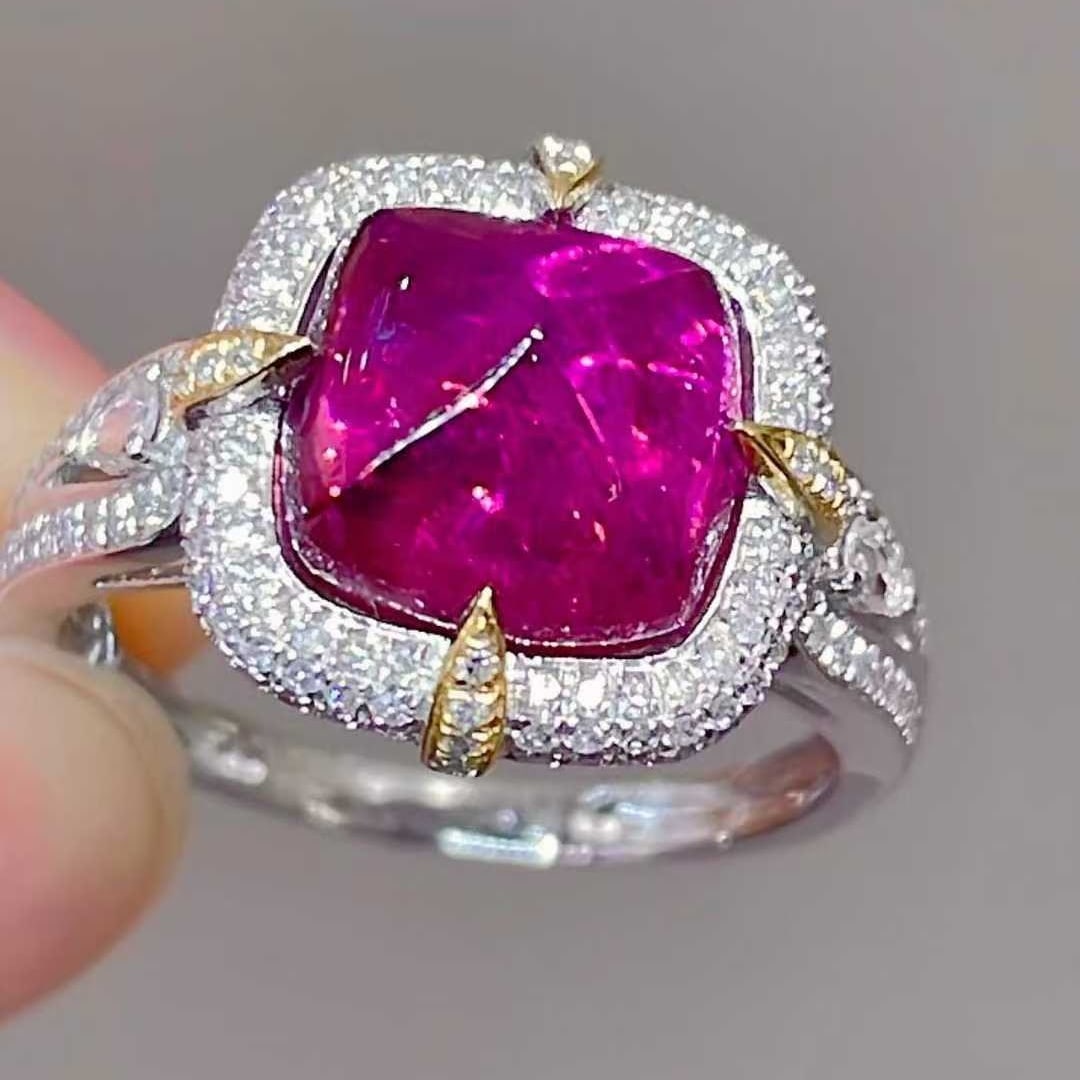 14k Gold 4.25 Ctw Natural Tourmaline & Diamond Ring - 3