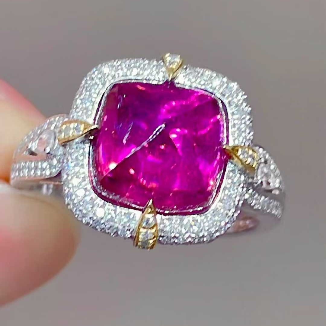 14k Gold 4.25 Ctw Natural Tourmaline & Diamond Ring - 5