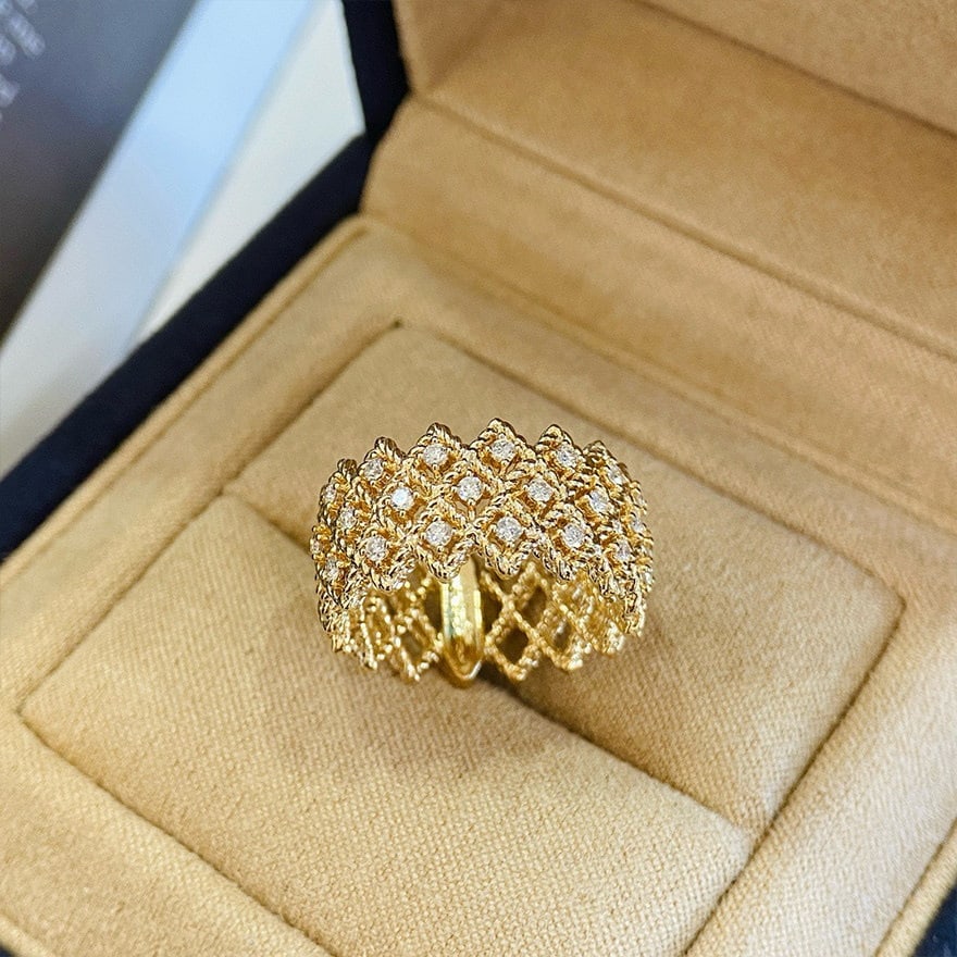 14k Gold 0.35 Ct Natural H Diamond Ring - 3