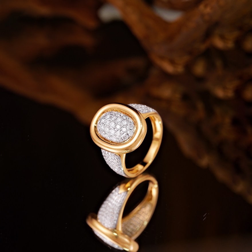 14k Gold 1.2 Ct Natural H Diamond Ring - 2