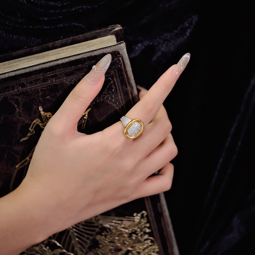 14k Gold 1.2 Ct Natural H Diamond Ring - 5