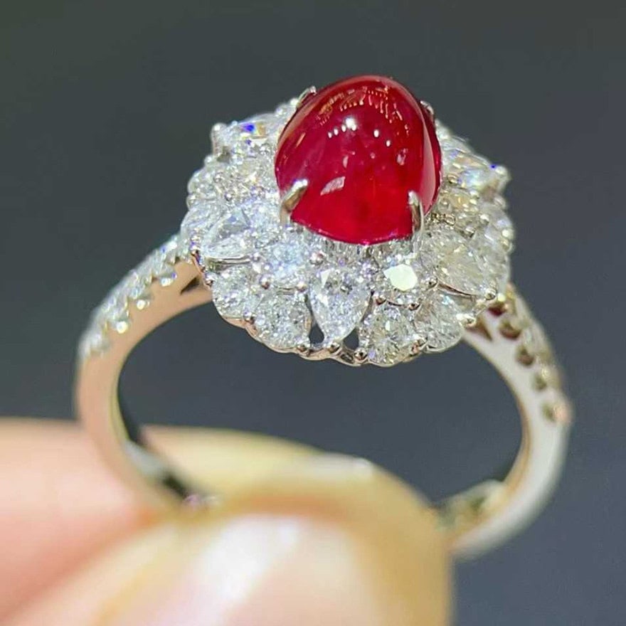 14k Gold 3.13 Ctw Natural Ruby & Diamond Ring - 4