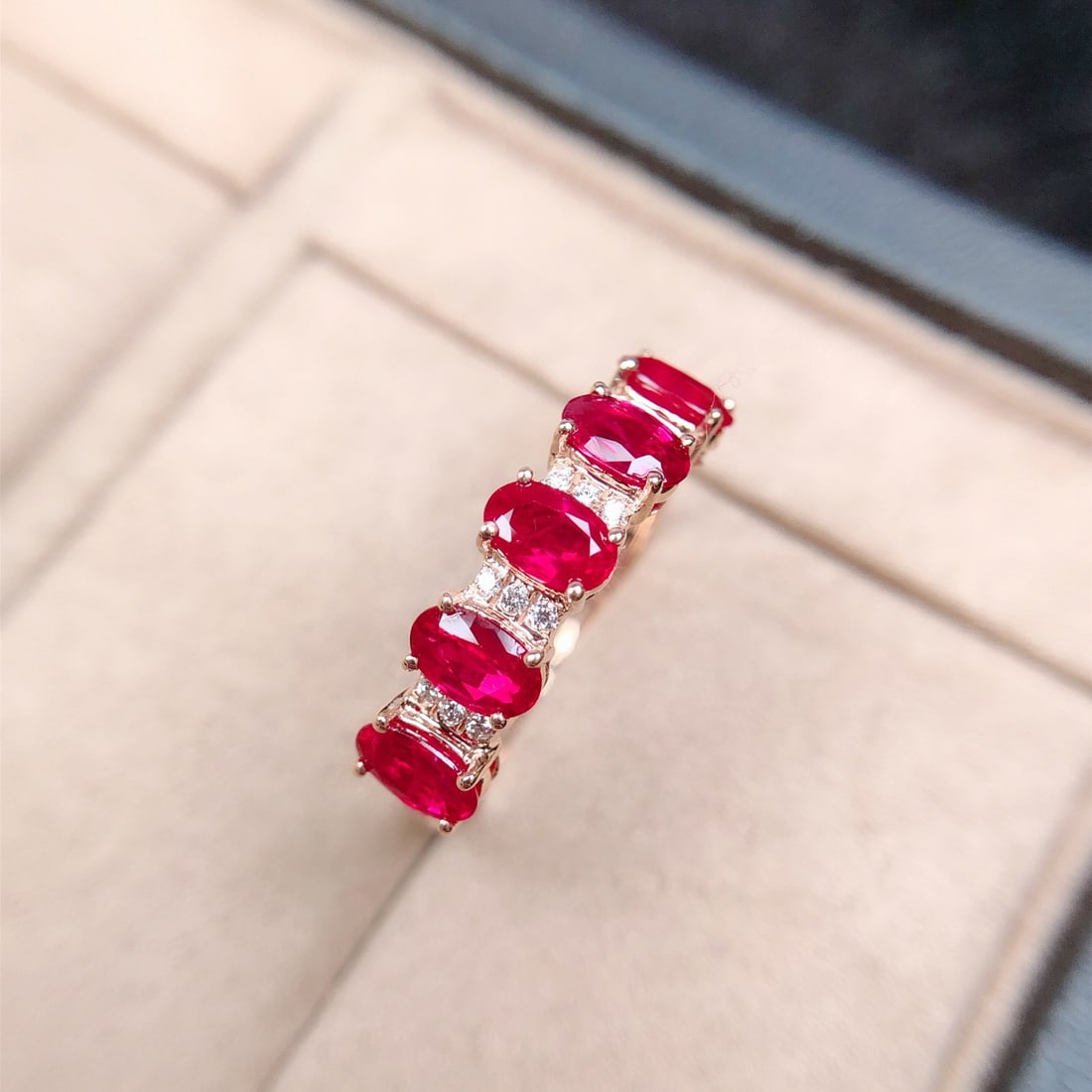 14k Gold 1.29 Ct Natural Ruby & Diamond Ring - 5