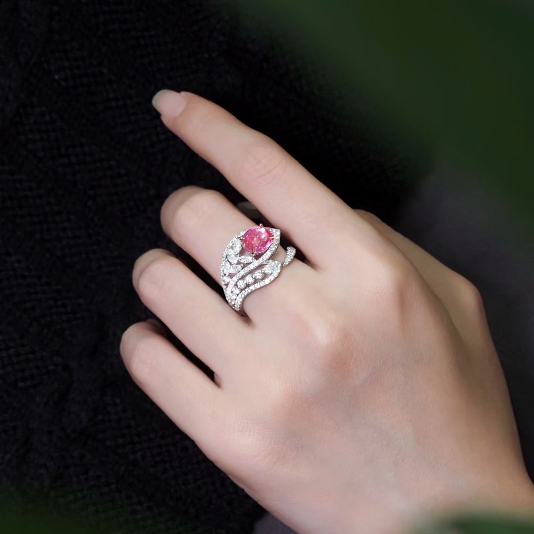 14k Gold 1.52 Ct Natural Sapphire & Diamond Ring - 6