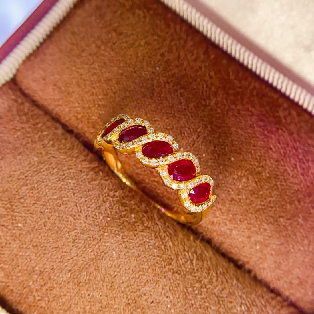 14k Gold 1 Ct Natural Ruby & Diamond Ring - 3