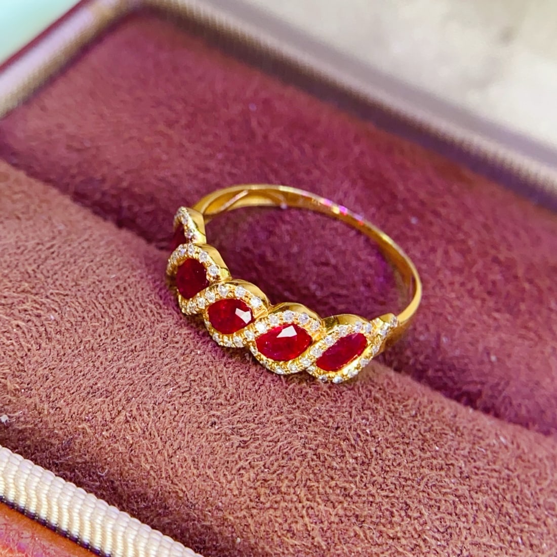 14k Gold 1 Ct Natural Ruby & Diamond Ring - 5