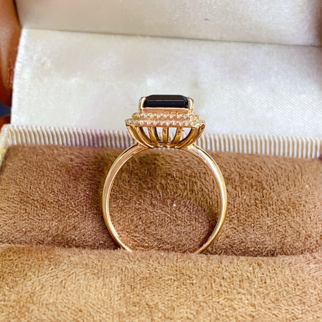 14k Gold 3.45 Ct Natural Tourmaline & Diamond Ring - 4