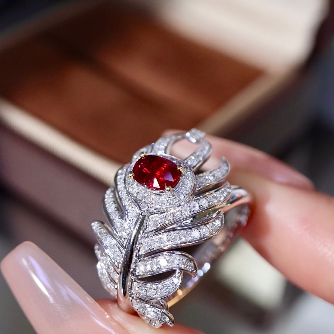 14k Gold 1.21 Ctw Natural Ruby & Diamond Ring - 5