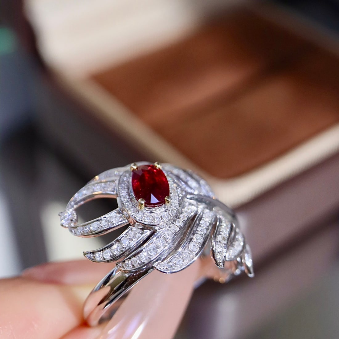 14k Gold 1.21 Ctw Natural Ruby & Diamond Ring - 7