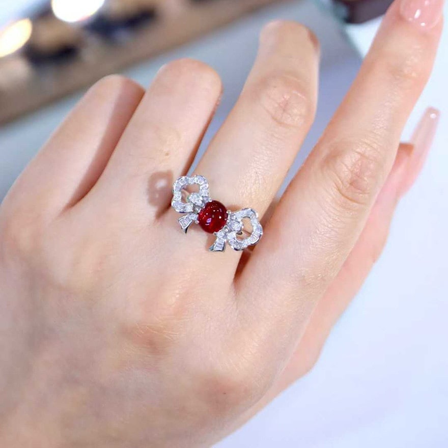 14k Gold 1.76 Ctw Natural Ruby & Diamond Ring - 3