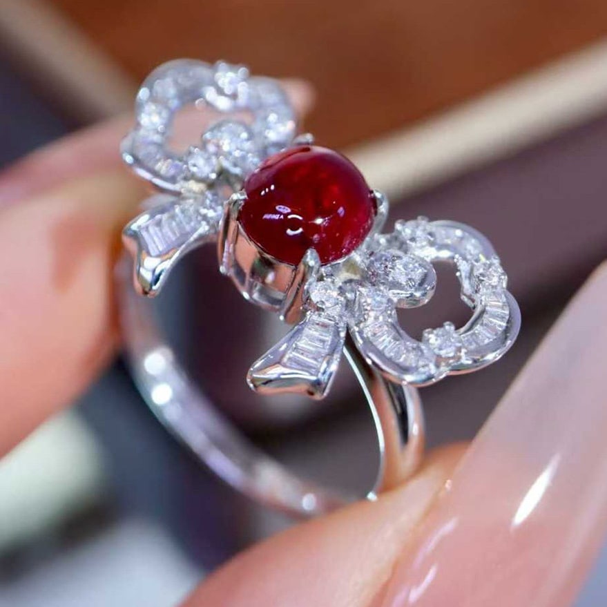 14k Gold 1.76 Ctw Natural Ruby & Diamond Ring - 4