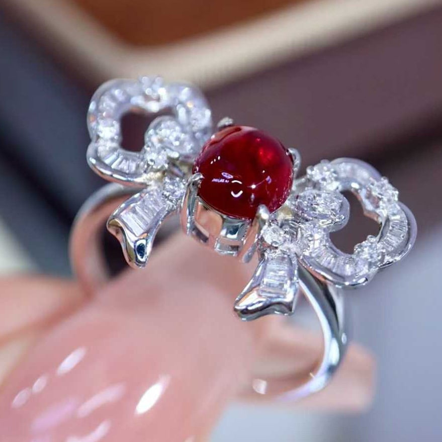 14k Gold 1.76 Ctw Natural Ruby & Diamond Ring - 5