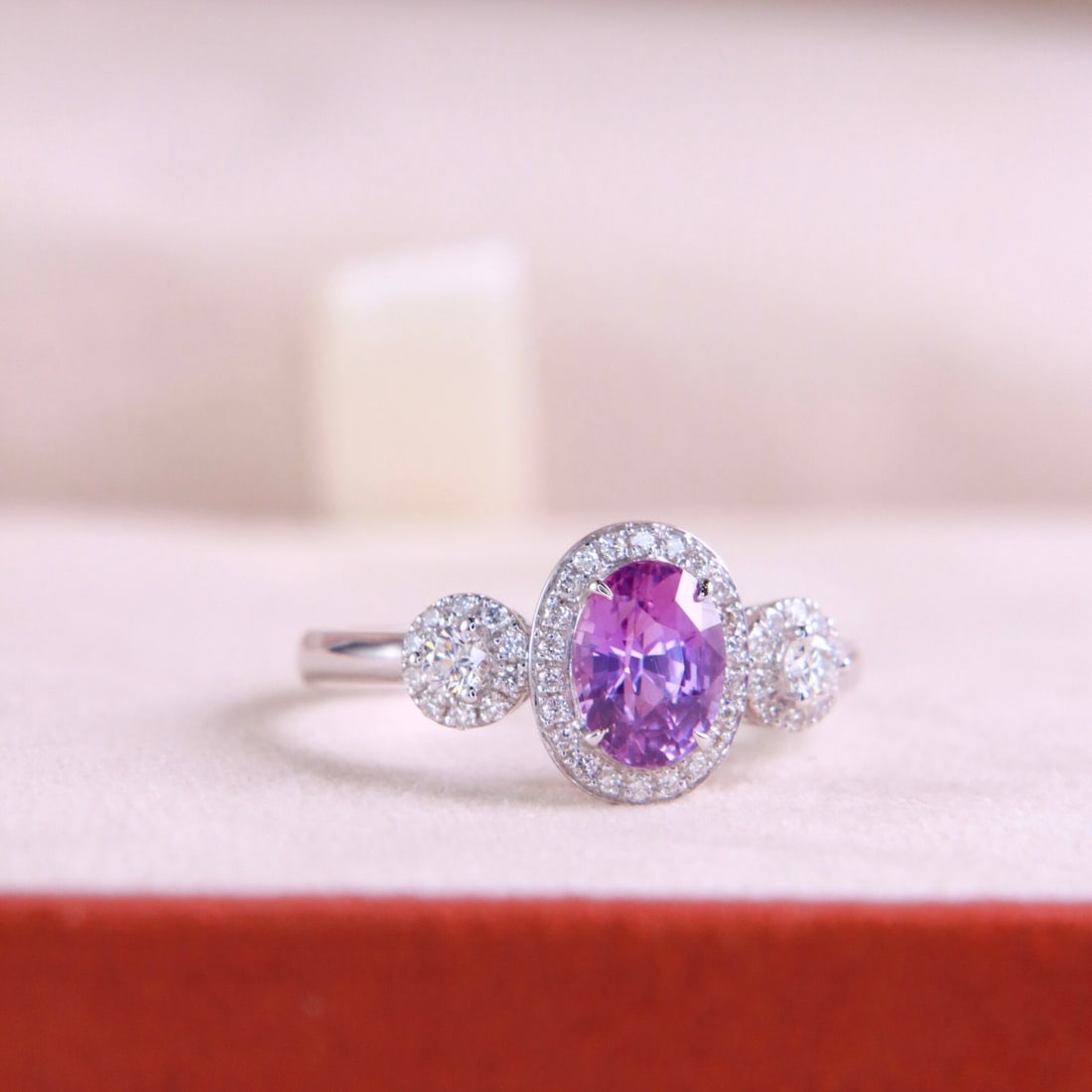 14k Gold 1.60 Ctw Natural Sapphire & Diamond Ring - 3