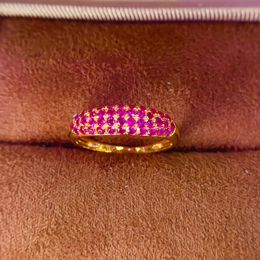 14k Gold 0.9 Ct Natural Ruby Ring - 4