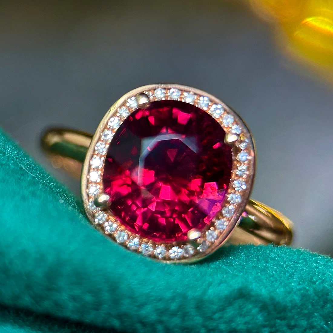 14k Gold 3.20 Ctw Natural Tourmaline & Diamond Ring - 3