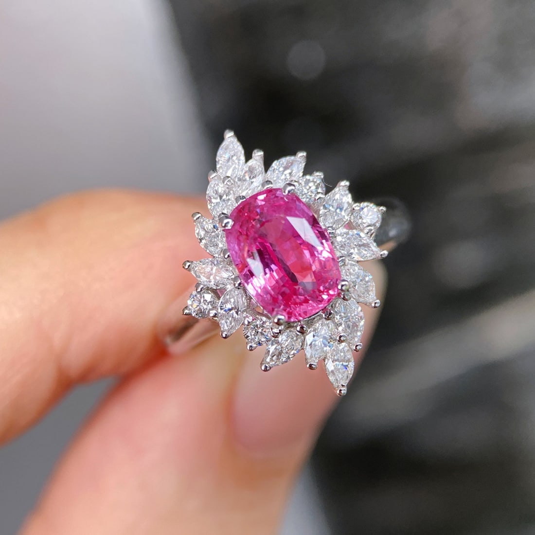 14k Gold 3.27 Ctw Natural Sapphire & Diamond Ring - 3