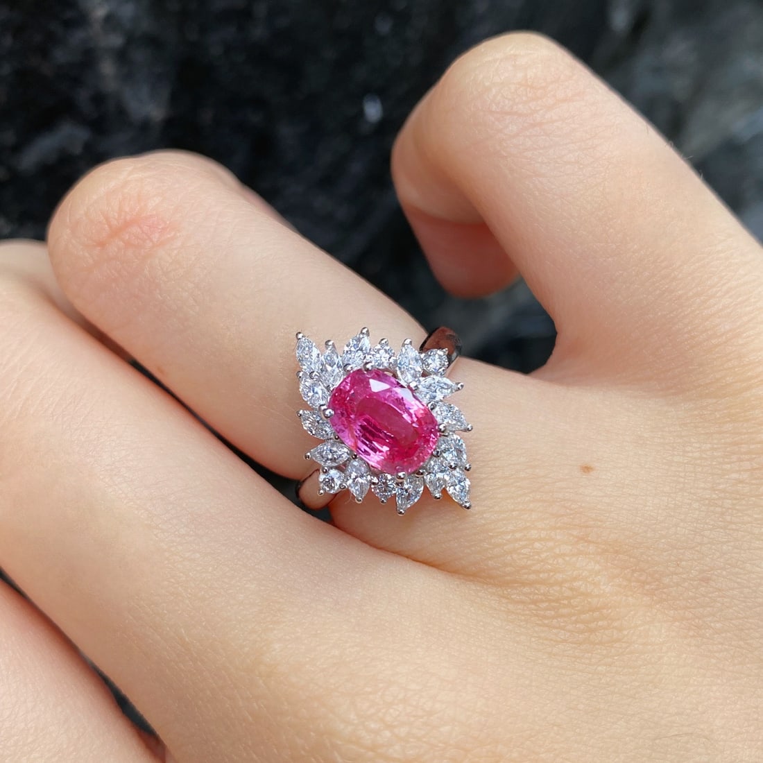 14k Gold 3.27 Ctw Natural Sapphire & Diamond Ring - 4