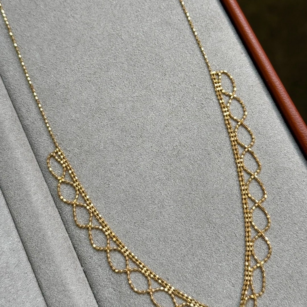 14k Gold 3 Ct Natural Emerald Necklace - 3