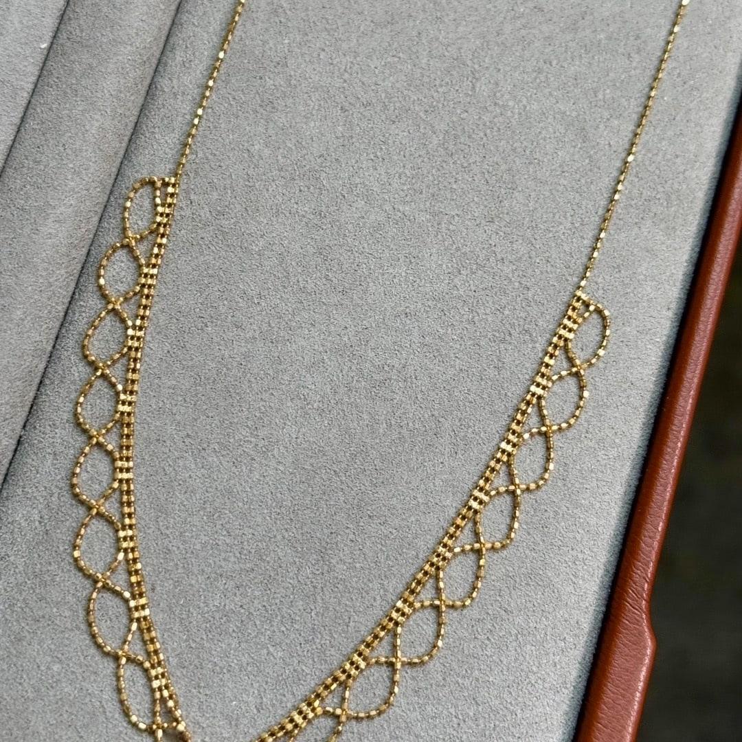 14k Gold 3 Ct Natural Emerald Necklace - 4