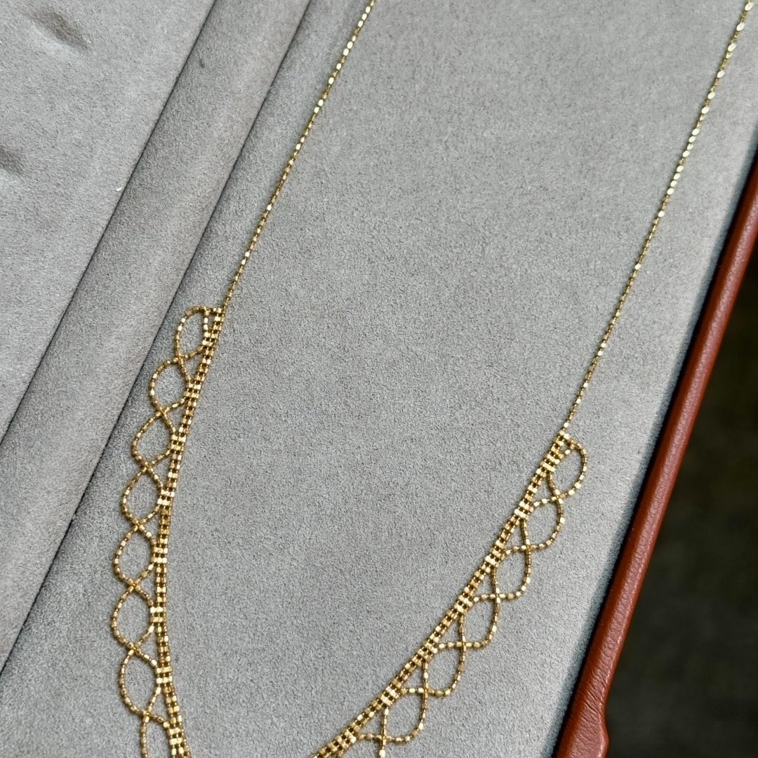 14k Gold 3 Ct Natural Emerald Necklace - 5