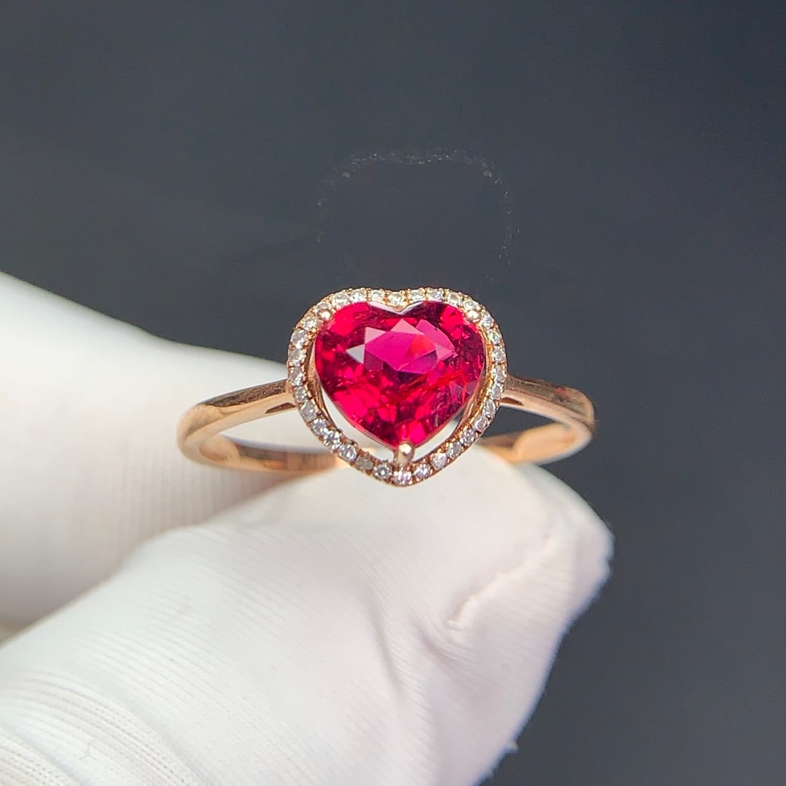 14k Gold 1.3 Ct Natural Tourmaline & Diamond Ring - 2