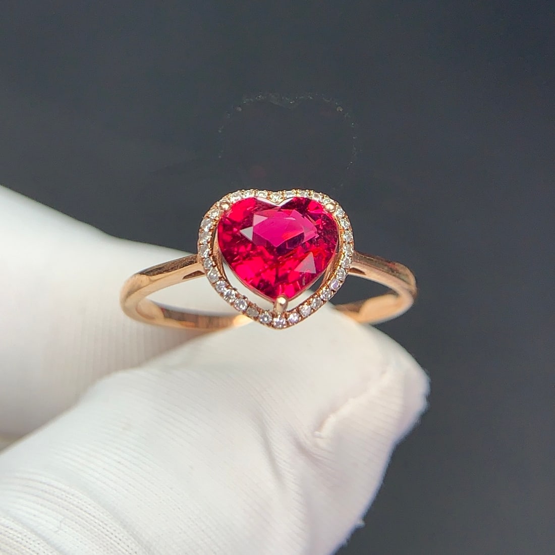 14k Gold 1.3 Ct Natural Tourmaline & Diamond Ring - 3