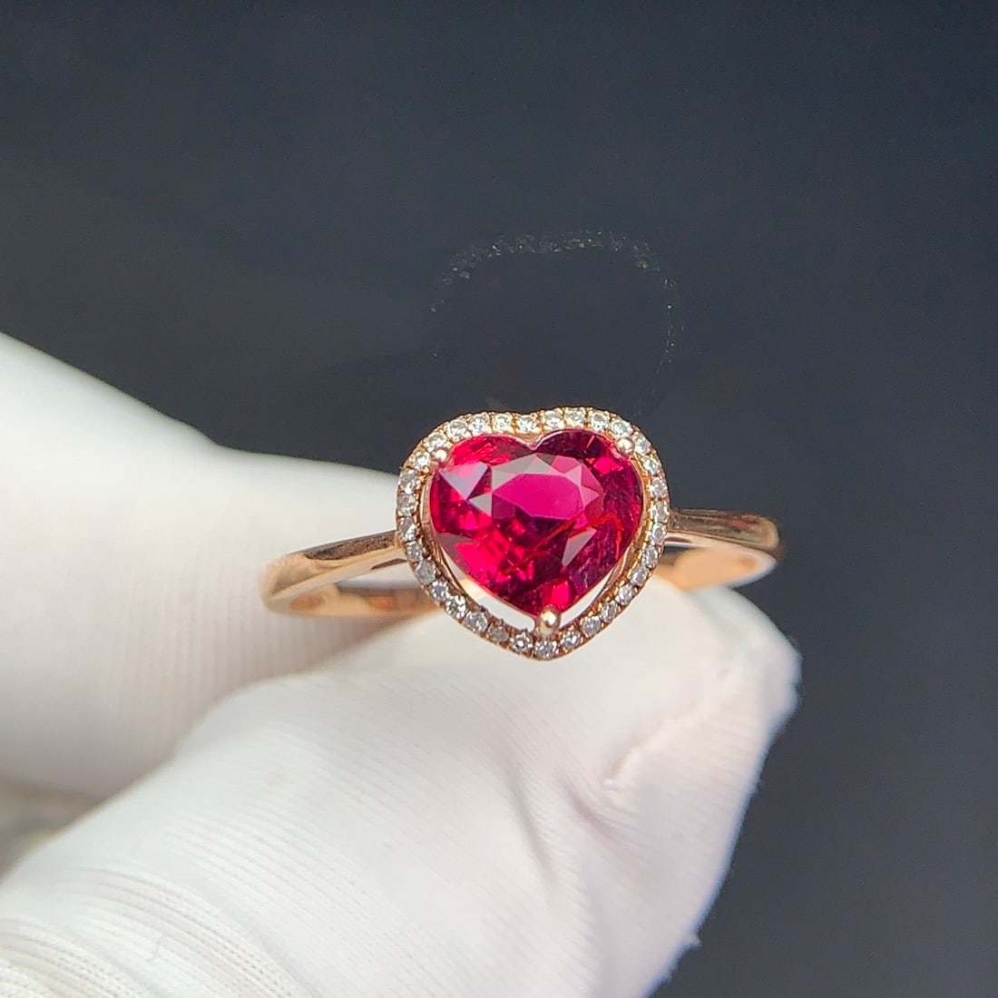 14k Gold 1.3 Ct Natural Tourmaline & Diamond Ring - 5