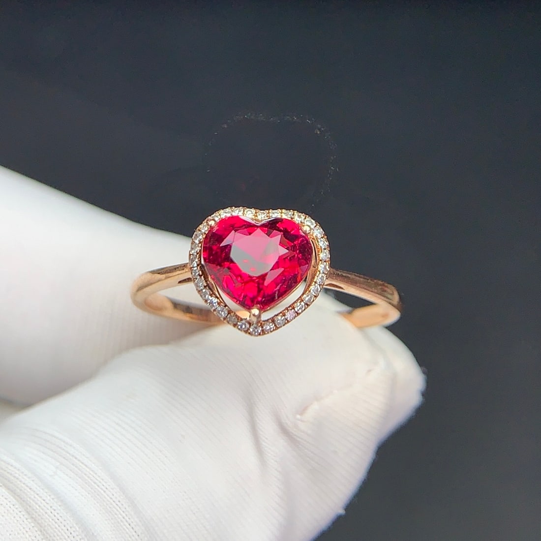 14k Gold 1.3 Ct Natural Tourmaline & Diamond Ring - 6