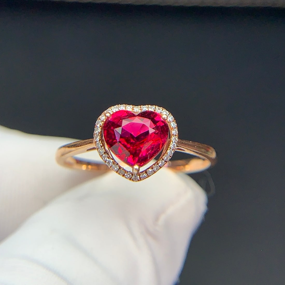 14k Gold 1.3 Ct Natural Tourmaline & Diamond Ring - 7