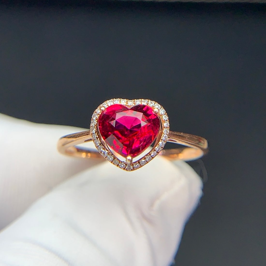 14k Gold 1.3 Ct Natural Tourmaline & Diamond Ring - 8