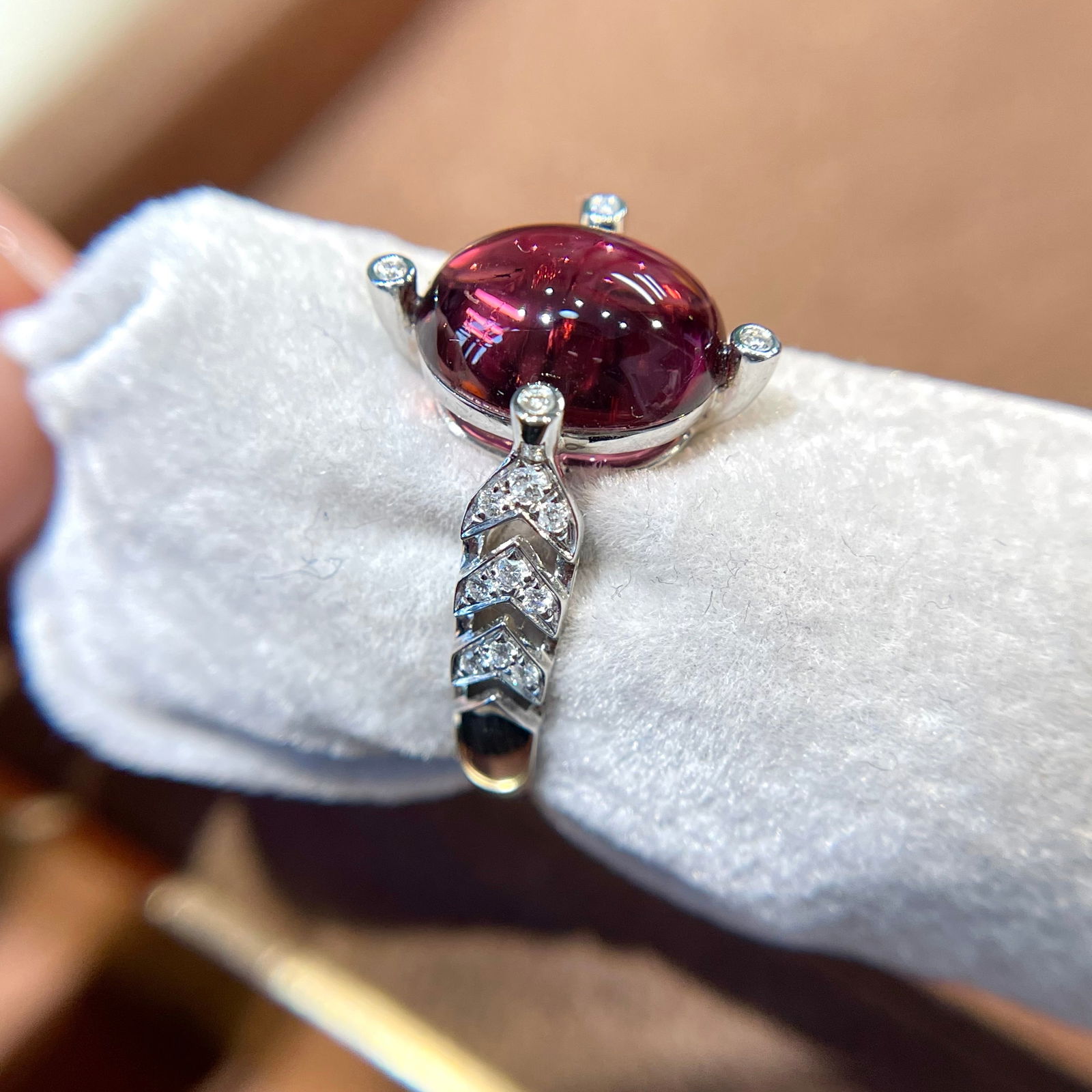 14k Gold 3.3 Ct Natural Tourmaline & Diamond Ring - 2