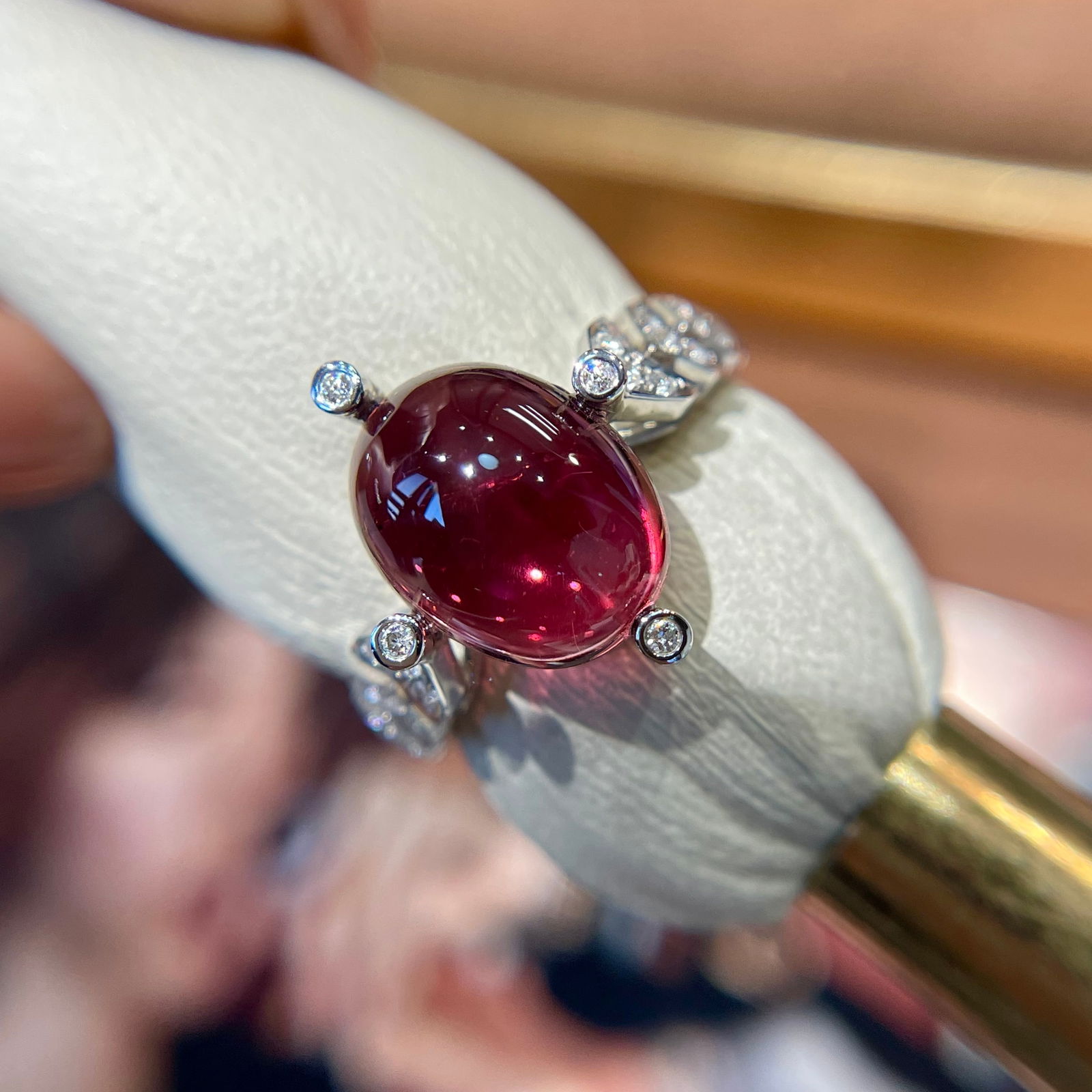 14k Gold 3.3 Ct Natural Tourmaline & Diamond Ring - 3