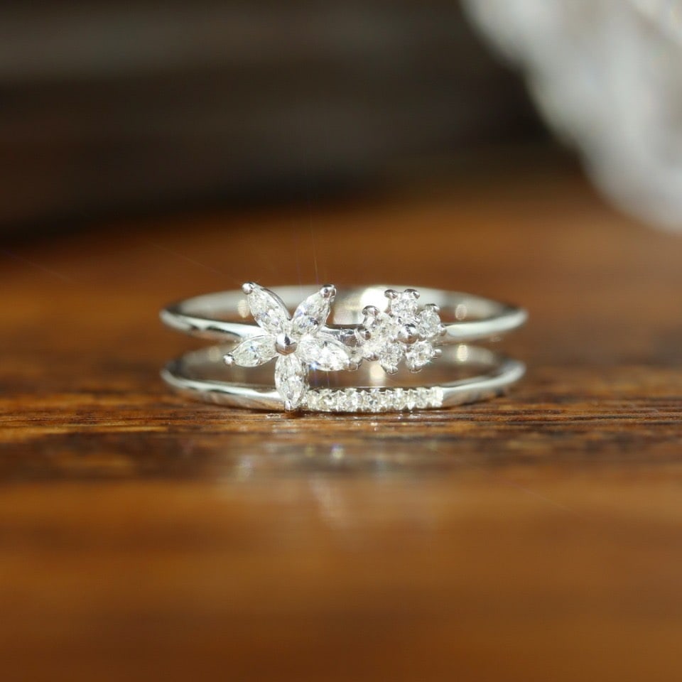 14k Gold 0.26 Ct Natural H Diamond Ring: Ref:231136293 // gold content:14k gold // ring size:7. 25us // // main gemstone:diamond // shape:multiple // carat weight:0. 26ct // clarity grade:vs-si // color:h // treatment:natural // High