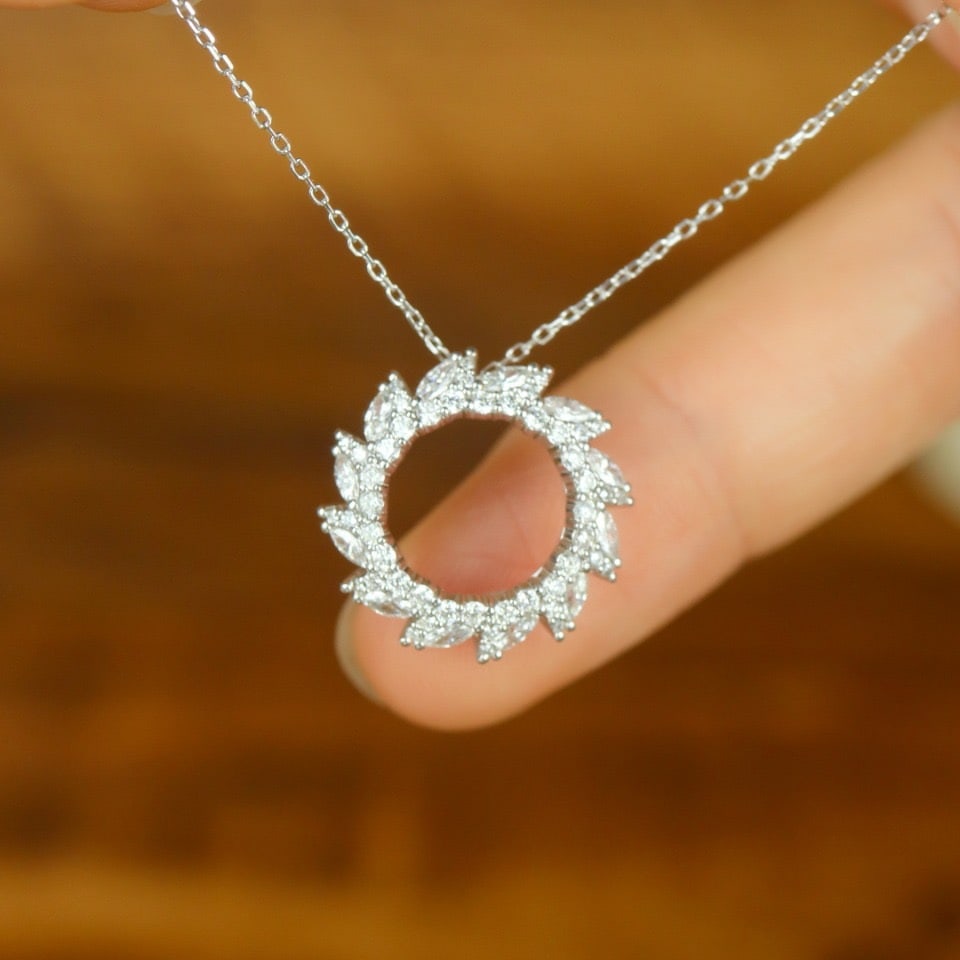 14k Gold 1.0 Ct Natural H Diamond Pendant( Without Chain ) - 3