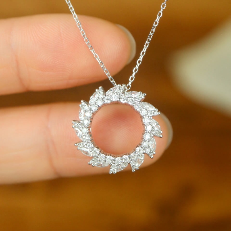 14k Gold 1.0 Ct Natural H Diamond Pendant( Without Chain ) - 4