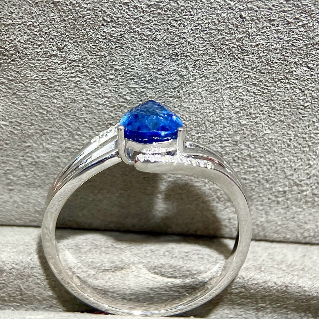 14k Gold 1.42 Ct Natural Sapphire & Diamond Ring - 7